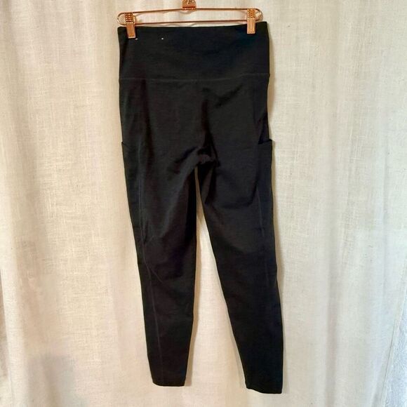 American Eagle Outfitters Leggings Women Small Black High-Waisted Tights Pockets - Picture 11 of 12